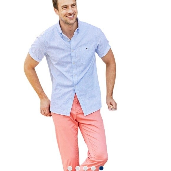 NWT Vineyard Vines Breaker Pants Flat Front Salmon Pink 31 x 34 - Picture 2 of 13